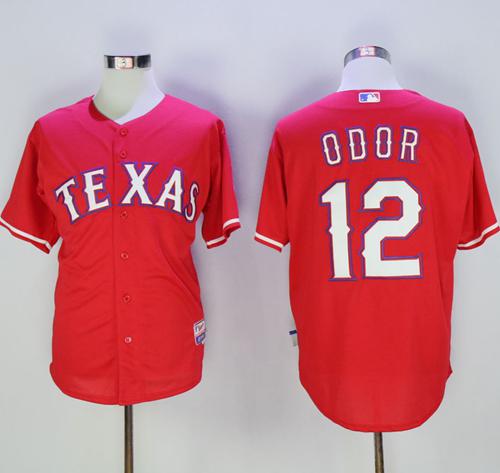 Rangers #12 Rougned Odor Red Cool Base Stitched MLB Jersey